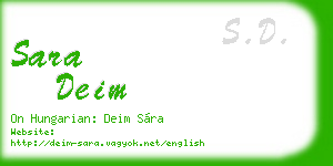 sara deim business card